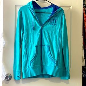 Blue and teal cowgirl tuff zip up